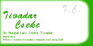 tivadar cseke business card